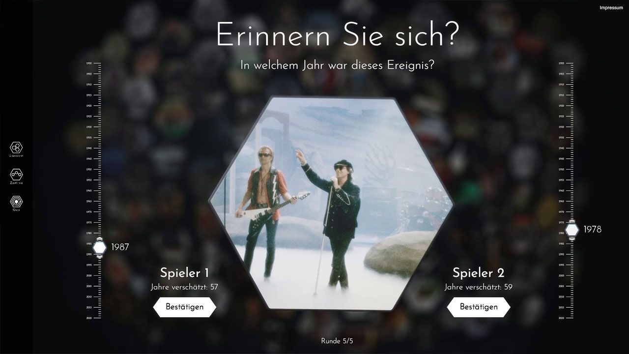 Ausschnitt aus Making-Of - Museum Frankfurt Vergessen Interaktiver Tisch - Detailansicht Vergessens-Quiz